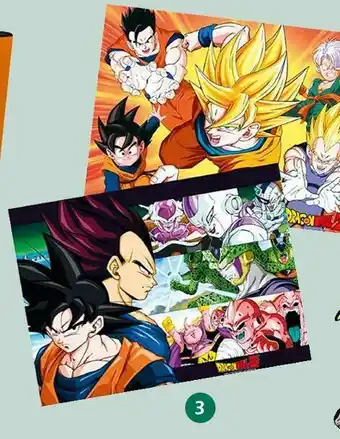Auchan Le set de 2 chibi posters saiyans offre