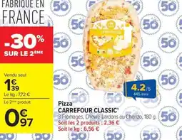 Carrefour Carrefour Classic Pizza 3 Fromages offre