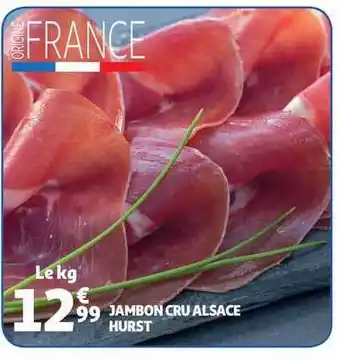 Auchan Direct Jambon Cru Alsace Hurst offre