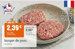 Fresh Le Porc Français burger de porc offre
