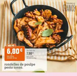 Fresh rondelles de poulpe pesto rosso offre