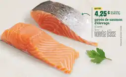 Fresh pavés de saumon d'élevage offre