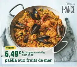 Fresh paëlla aux fruits de mer offre