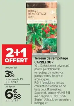 Carrefour Market CARREFOUR Terreau de rempotage offre