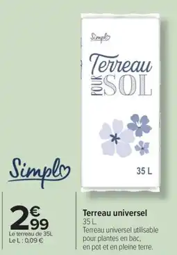 Carrefour Market Simplø Terreau universel offre