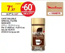 Intermarché Nescafé Café soluble spécial filtre offre