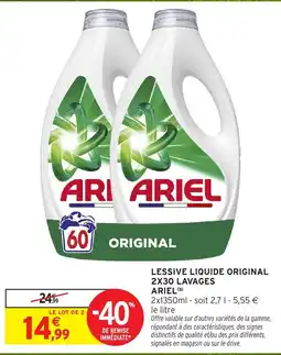 Intermarché ARIEL LESSIVE LIQUIDE ORIGINAL offre