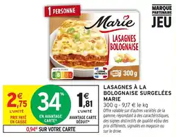 Intermarché Marie Lasagnes Bolognaise offre