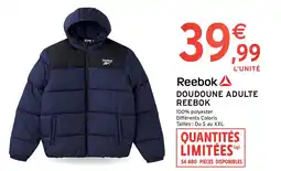 Intermarché Reebok Doudoune adulte offre