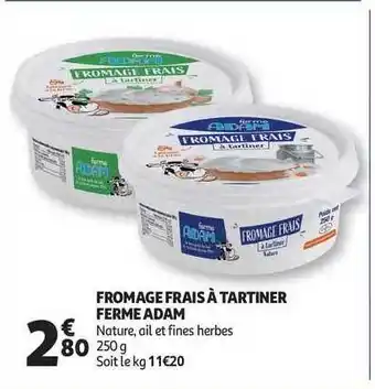 Fromage Frais à Tartiner Ferme Adam