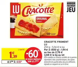 Intermarché LU CRACOTTE offre