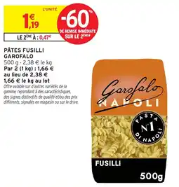 Intermarché Garofalo Fusilli offre