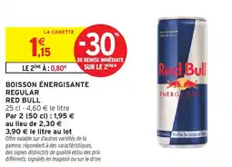 Intermarché Red Bull BOISSON ÉNERGISANTE REGULAR offre