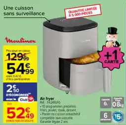 Carrefour Moulinex Air fryer offre