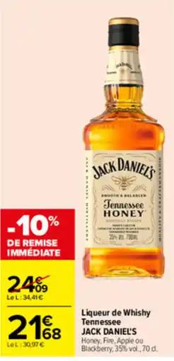 Carrefour JACK DANIEL'S Tennessee Honey offre