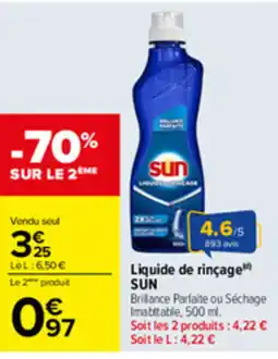 Carrefour SUN Liquide de rinçage offre