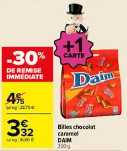 Carrefour DAIM Billes chocolat caramel offre