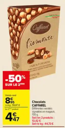 Carrefour CAFFAREL Chocolats offre