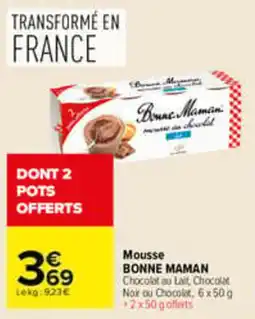 Carrefour BONNE MAMAN Mousse offre