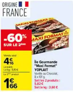 Carrefour Yoplait Île Gourmande offre