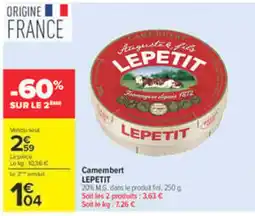Carrefour LEPETIT Camembert offre