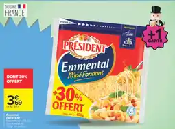 Carrefour PRÉSIDENT Emmental Râpé Fondant offre