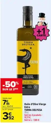 Carrefour TERRA DELYSSA Huile d'Olive Vierge Extra offre