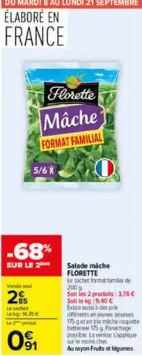 Carrefour Florette Mâche offre
