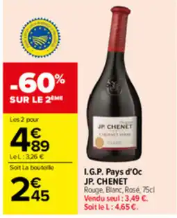 Carrefour JP CHENET I.G.P. Pays d'Oc offre