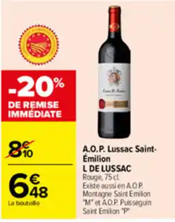 Carrefour L DE LUSSAC offre