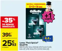 Carrefour Gillette Lames offre