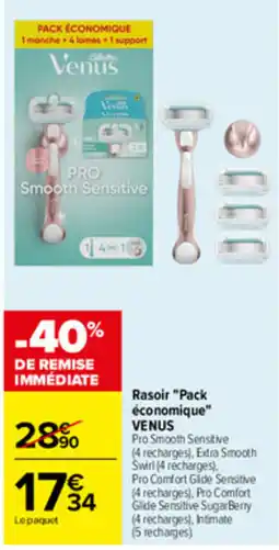 Carrefour Venus Rasoir Pack économique offre