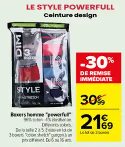 Carrefour DIM Boxers homme "powerfull" offre