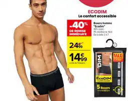 Carrefour Ecodim Boxers homme offre