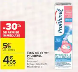 Carrefour PRORHINEL Spray eau de mer offre