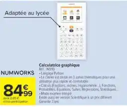 Carrefour NUMWORKS Calculatrice graphique offre