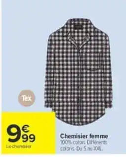 Carrefour Tex Chemisier femme offre