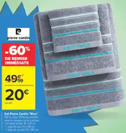 Carrefour pierre cardin Set Pierre Cardin "Nice" offre