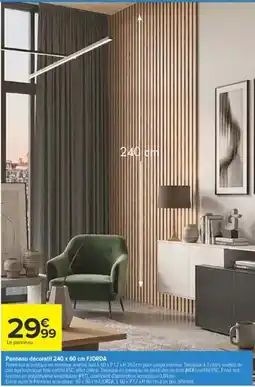Carrefour FJORDA Panneau décoratif 240 x 60 cm offre