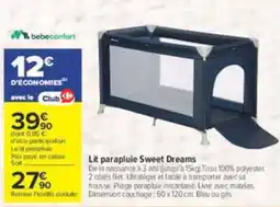 Carrefour bebecomfort Lit parapluie Sweet Dreams offre