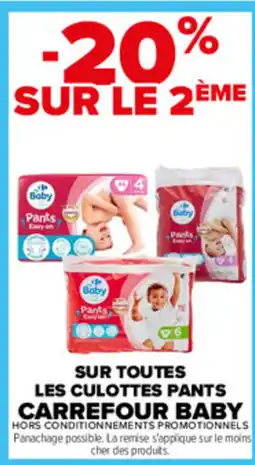 Carrefour Carrefour Baby Sur toutes les culottes pants offre
