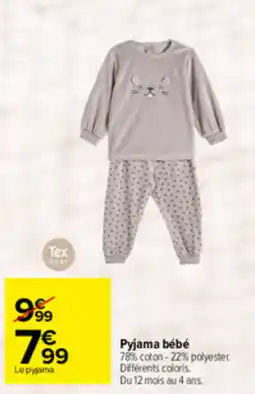 Carrefour Tex BABY Pyjama bébé offre