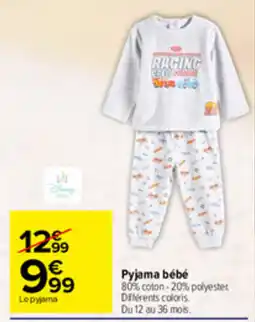 Carrefour Disney bébé Pyjama bébé offre