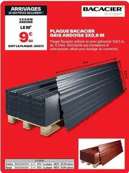 Brico Dépôt Plaque bacacier gris ardoise offre