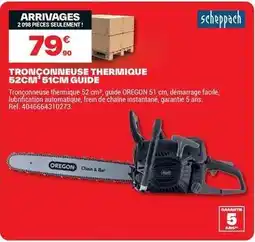 Brico Dépôt Scheppach - tronçonneuse thermique 52cm 51cm guide offre