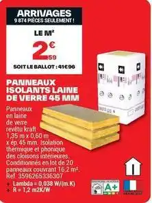 Brico Dépôt Kraft - panneaux isolants laine de verre offre