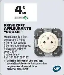Brico Dépôt Legrand - prise 2p+t affleurante dooxie offre