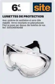 Brico Dépôt Lunettes de protection offre