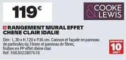 Brico Dépôt Dim - rangement mural effet chene clair idalie offre