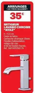 Brico Dépôt Mitigeur lavabo chrome offre